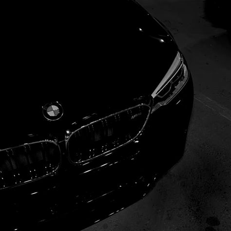 Black Bmw Aesthetic, Matte Black Cars, Black Headlights, Grey Car, Getaway Car, White Car, Classy Cars, Aesthetic Pastel Wallpaper, Black Car