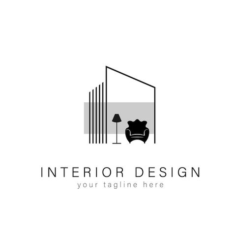 Furniture interior logo real estate | Premium Vector #Freepik #vector #silhouette-logo #sofa #logo-illustration #table-logo Interior Design Logos Ideas, Interior Design Logo Ideas, Interior Decor Logo, Furniture Store Logo, Interior Design Logo Inspiration, Vector Furniture, Place Logo, Handyman Logo, Clever Logo Design