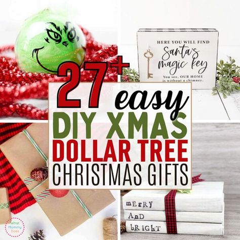 Dollar Tree Presents Diy, Dollar Tree Gift Ideas For Christmas, Dollar Store Christmas Gift Ideas, Diy Inexpensive Christmas Gifts, Diy Xmas Gifts For Coworkers, Christmas Gifts Dollar Tree, Dollar Christmas Gifts, Diy Dollar Tree Christmas Gifts, Dollar Store Christmas Gifts