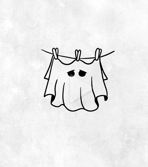 Ghost Tattoos Cute Simple, Easy Ghost Drawing Aesthetic, The Ghost Of You Tattoo, Outline Halloween Tattoo, Simple Halloween Drawings Aesthetic, Lil Ghost Drawing, Ghost Doodles Cute And Easy, Cute Small Easy Doodles Halloween, Ghost Doodle Aesthetic