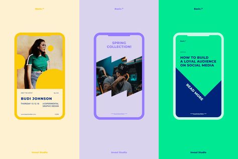 BASIC - Instagram Stories Animated. Present your design on this mockup. Includes special layers and smart objects for your creative works. Tags: abstract, animated, basic, blog, brand, Businesses, clean design, Ecommmerce, fashion, font, geometric, instagram stories, MINIMALIST, modern, PASTEL, Pattren, photography, social media, Swiss Design. #mockup #psdmockup #brandmockup #yellowimages Basic Shapes Design, Instagram Animation, Social Templates, Media Kit Template, Template Instagram, Social Media Branding, Animation Design, Story Ideas, Social Media Template