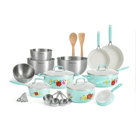 Pioneer Woman Bakeware, Pioneer Woman Dishes, Pioneer Woman Kitchen, Stainless Steel Measuring Cups, Stainless Steel Mixing Bowls, Measuring Cups Set, Wood Turner, Pots And Pans Sets, Nonstick Cookware