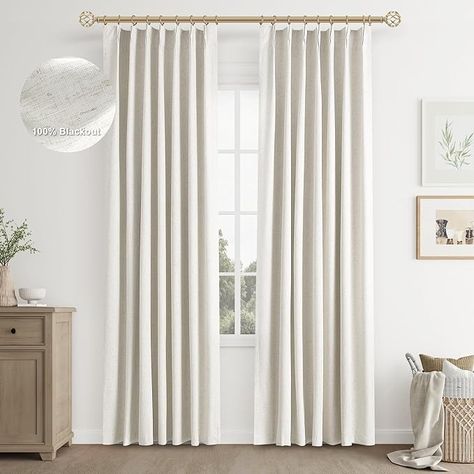 Farmhouse Decor For Bedroom, Linen Blackout Curtains, Decor For Bedroom, Blackout Curtains, Bedroom Living Room, Lake House, Farmhouse Decor, Living Room Decor, Home Kitchens