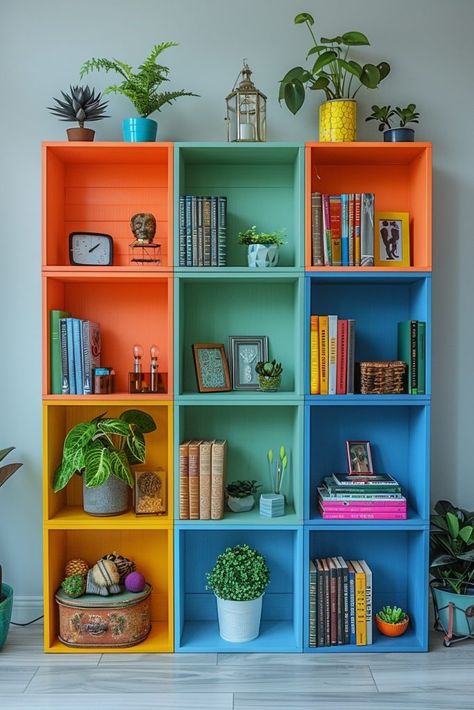 White Room Colorful Accents, Boho Bedroom Storage, Colorful Boho Decor, Boho Shelf, Colorful Shelf, Boho Decor Ideas, Bedroom Storage Ideas, Victorian Hallway, Boho Ideas