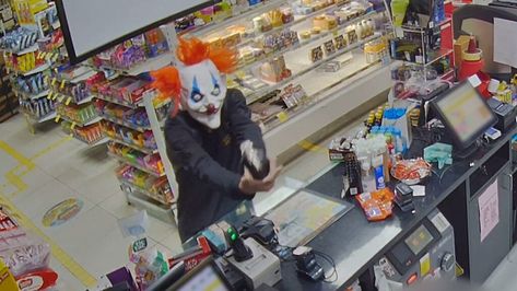 Clown Mask, Armed Robbery, Holland Park, Petrol Station, Creepy Clown, Masked Man, Service Station, Queensland, Brisbane