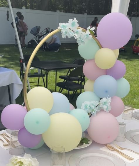 Rainbow Centerpiece, Diy Balloon Decorations, Balloon Diy, Throw A Party, Pastel Rainbow, Balloon Decorations, Best Part Of Me, Business Ideas, Games To Play