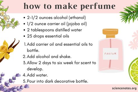 How to Make Perfume Diy Pheromones Oil, Pheromone Essential Oil Blend, Making Parfum, Perfume Scents Chart, Diy Perfumes, Diy Perfume Recipes, Essential Oil Perfume Blends, Perfume Ideas, Make Perfume