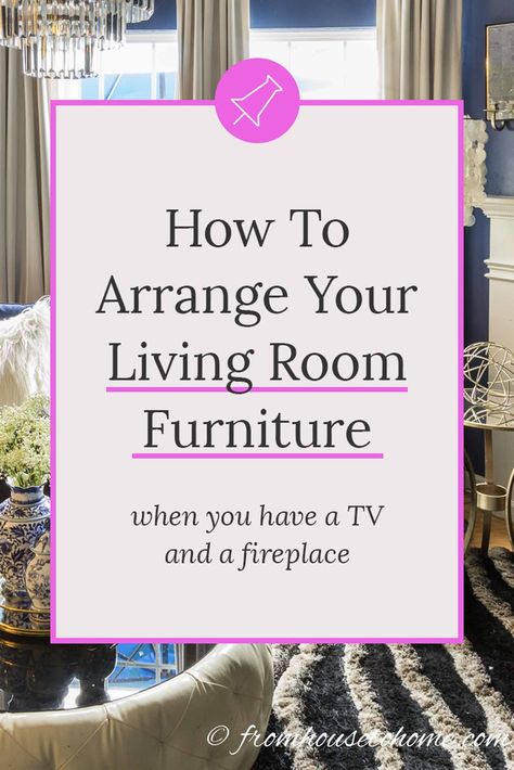 Learn to make the best use of your space with these furniture arrangement tips and living room layouts...even if it has a fireplace and a TV. #fromhousetohome #livingroomlayouts #livingroom #homedecor #decoratingtips #decoratingideas Focal Point Living Room, Awkward Living Room Layout, Contemporary Family Rooms, Room Layout Design, Living Room Layouts, Living Room Designs Modern, Arrange Furniture, Contemporary Family Room, Room Focal Point