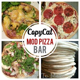 Mod Pizza Zesty Roma Dressing, Mod Pizza Pesto Recipe, Create Your Own Pizza Bar, Mod Pizza Recipes, Mod Pizza Dough Recipe, Mod Pizza Ideas, Make Your Own Pizza Party, Pizza Bar Party, Pizza Party Ideas