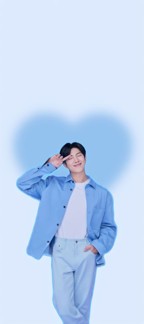 Rm Blue Wallpaper, Kim Namjoon Collage, Namjoon Concept Photo, Blue Bts Wallpaper, Bts Blue Wallpaper, Namjoon Leader, Bts Blue Aesthetic, Rm Aesthetic Wallpaper, Namjoon Aesthetic Wallpaper