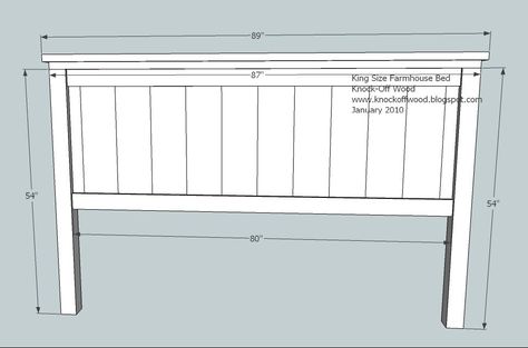 Farmhouse King Bed, King Farmhouse Bed, Headboard Plans, Diy King Headboard, Farmhouse Furniture Diy, Diy King Bed, Headboard Plan, Diy Wood Headboard, Farmhouse Bedroom Furniture