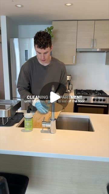 Drew Hallgrimson on Instagram: "Cleaning my apartment until it’s clean enough to eat off the floor (literally eating off the floor) 

#sundayreset #cleaning #cleaningmotivation #cleaningtips #apartmenttherapy" Cleaning Tiktok, Cleaning Videos, Cleaning Motivation, My Apartment, Tiktok Videos, The Floor, Cleaning Hacks, Apartment, Flooring