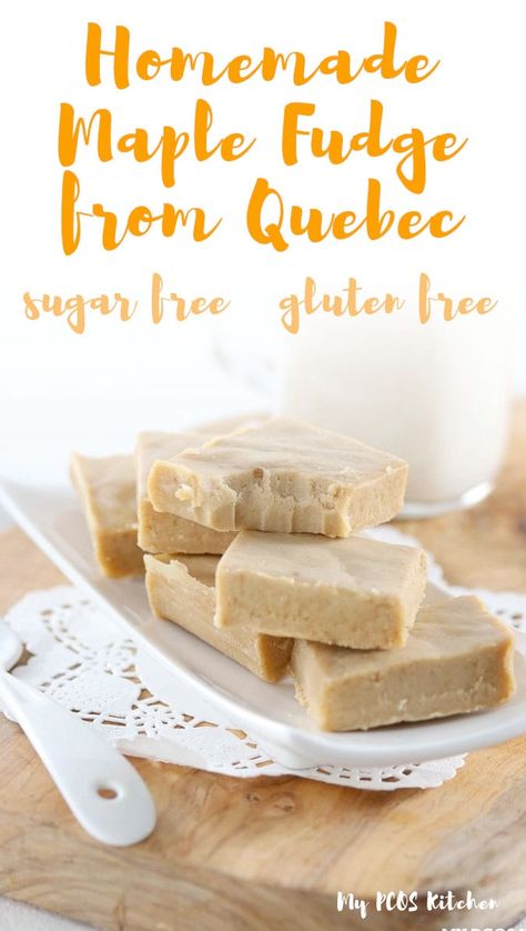 This is the BEST homemade recipe for maple fudge found in Quebec, Canada. This recipe is sugar free and will make this fudge keto friendly. It tastes like pure maple syrup just like the real deal! #maplefudge #fudge #sugarfree #mypcoskitchen Keto Maple Fudge, Maple Fudge Recipes, Fudge Keto, Fudge Caramel, Maple Fudge, Bark Recipes, Keto Fudge, Fat Bomb, Keto Friendly Desserts