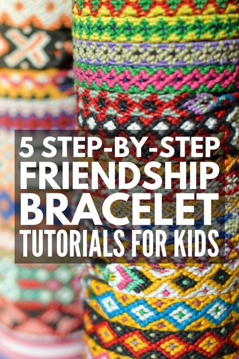 How to Make Friendship Bracelets | If you’re looking for simple and easy step by step tutorials for beginners, or want complex DIY pattern ideas for kids, these videos are exactly what you need. Whether you make them with string, with thread, or with yarn, want to decorate them with beads, with letters, or with charms, we've included fishtail, Chinese ladder, and zig zag patterns to inspire you! #jewelrycraftsforkids #jewelryprojectsofrkids #DIYjewelryforkids #frienshipbracelet Jewelry Crafts For Kids, Friendship Bracelets For Kids, Diy Friendship Bracelets Easy, Diy Bracelets With String, Friendship Bracelets Easy, Friendship Bracelet Patterns Easy, Yarn Bracelets, Make Friendship Bracelets, Friendship Bracelets Tutorial