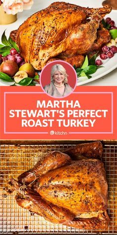 Martha Stewart Turkey Brine, Roast Turkey Recipes Thanksgiving, Thanksgiving Dinner Recipes Traditional, Juicy Turkey Recipe, Thanksgiving Recipes Turkey, Best Roasted Turkey, Best Turkey Recipe, Best Thanksgiving Turkey Recipe, Perfect Roast Turkey