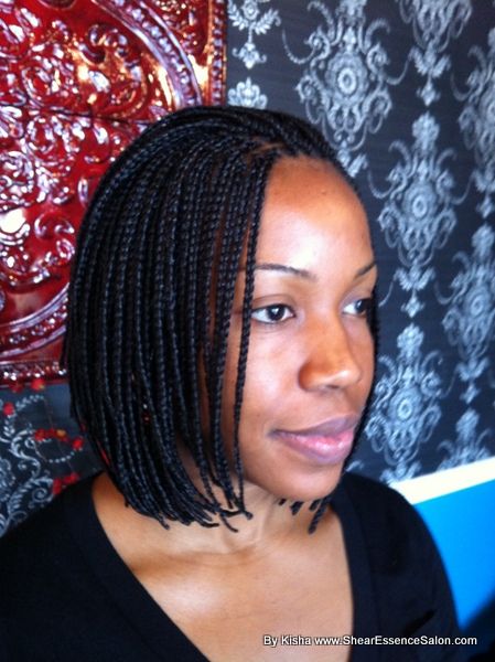 small bob braid Micro Bob Braids, Small Bob Box Braids Black Women, Small Bob Box Braids, Bob Micro Braids, Bob Knotless Braids, Short Box Braids Bob, Braid Bob, Bob Box Braids, Braided Bob