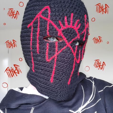 Finished my @sleep_token mask #crochet #sleeptoken #crochetaddict #etsy #etsyshop #sleeptokenband #balaclava #mask #handmade Shiesty Mask, Mask Crochet, Balaclava Mask, Crochet Balaclava, Sleep Token, Japanese Mask, Slip Knot, May 7, Knot