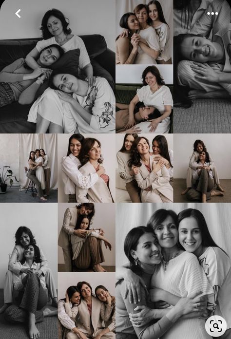 Adult Family Photos, Mother Daughter Photography Poses, Mom Daughter Photography, Mom Daughter Photos, Mommy Daughter Photoshoot, Generation Pictures, Generations Photography, Daughter Photo Ideas, Family Photo Studio