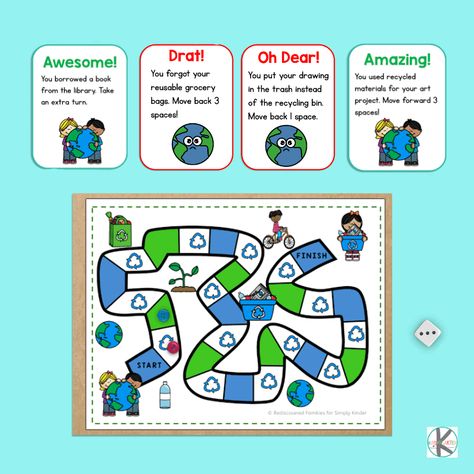 Free Earth Day game to help your students develop environmental awareness. Easy prep and made from recyclables. Click through to download. Recycle Printable, Earth Day Preschool Activities, Recycle Preschool, Recycling Games, Earth Day Games, Environment Activities, Earth Games, Earth Day Worksheets, Recycling Activities