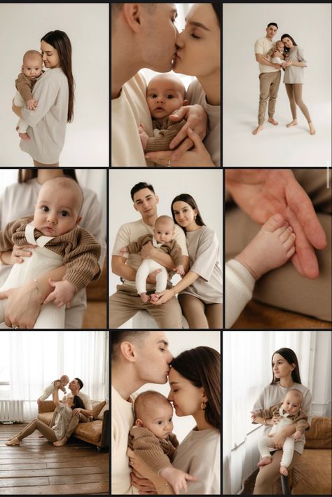 Family Portrait With Infant, Family Photoshoot Ideas Newborn, Family Hand Picture Ideas, 1 Month Family Photos, Family Picture Poses Indoor, 6 Months Family Photoshoot, Family Photoshoot With 4 Month Old, Family Portrait Newborn, Photoshoot With Baby Ideas