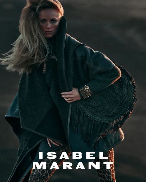 Isabel Marant's Fall 2024 Campaign Embraces Wild Glamour Isabel Marant Style, Rianne Van Rompaey, Blonde Actresses, The Fashion Spot, The Wilds, Vogue Spain, Blonde Hair Inspiration, Rugged Look, Parisian Chic