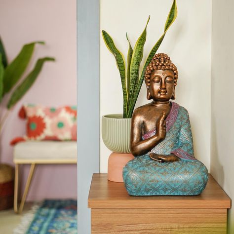 Make way for a Zen-tastic space with our Buddha decor accents. 😌✨ Find serenity in every detail and embrace soulful living. ☮️ Products included: 1. Spiritual Lotus Buddha Showpiece With Tealight Holder 2. Meditating Buddha Mudra Showpiece For Home Decor 3. Resting Buddha Showpiece For Room Decor 4. Buddha Statue For Home 5. Gold Buddha Statue 6. Buddha Statue 7. Buddha Peace Zen Showpiece 8. Zen Buddha Statue For Home Decor #homedecor #homedecorations #buddhastatue #homemakeover #festive... Buddha Showpiece, Buddha Mudra, Resting Buddha, Buddha Altar, Showpiece For Home Decor, Nest Decor, Statue For Home Decor, Buddha Peace, Lotus Buddha