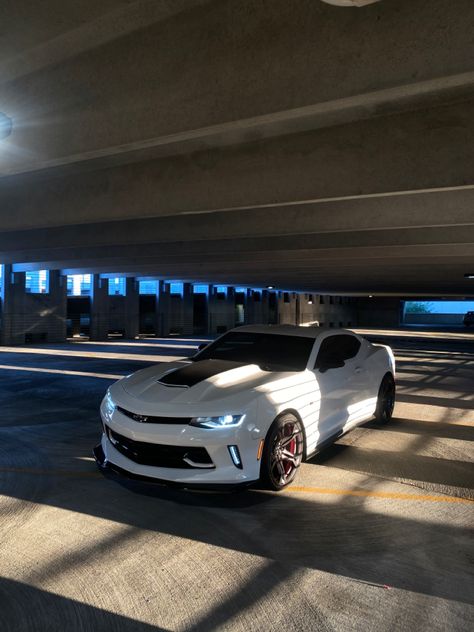 White Camaro Ss, Camaro Aesthetics, Camaro Car Aesthetic, White Camaro, Oklahoma Tattoo, Wealth Aesthetic, Widebody Camaro, 2024 Era, Cars Camaro