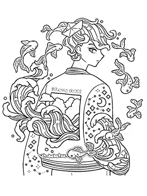 Demonic Coloring Pages, Cartoon Coloring Pages For Grown Ups, Colouring Sheets Aesthetic, Aesthetic Colouring Pages, Cute Coloring Pages Aesthetic, Goth Coloring Pages, Coloring Pages Nature, Free Coloring Pages For Kids, Abstract Coloring Pages