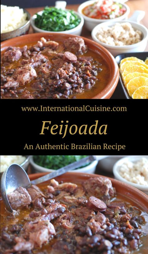 Feijoada Recipe, Brazil Food, Bean Dishes, Meat Cooking, Brazilian Recipes, Brazilian Dishes, South American Recipes, Latin Recipes, Slow Cooked Pork