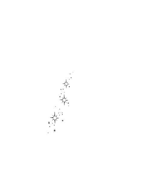 Star Tattoos Forearm, Scattered Star Tattoos, White Stars Tattoo, Disney Sparkle Tattoo, Starburst Tattoo, 3 Stars Tattoo, Sparkle Tattoo Ideas, Linework Tattoo Design, Unique Minimalist Tattoo