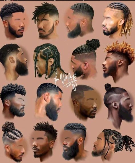 Black Hair Men, Mens Twists, Afro Hair Fade, Vtuber Ideas, Mens Twists Hairstyles, Hair Designs For Men, Practice Painting, Afro Hairstyles Men, Cornrow Styles