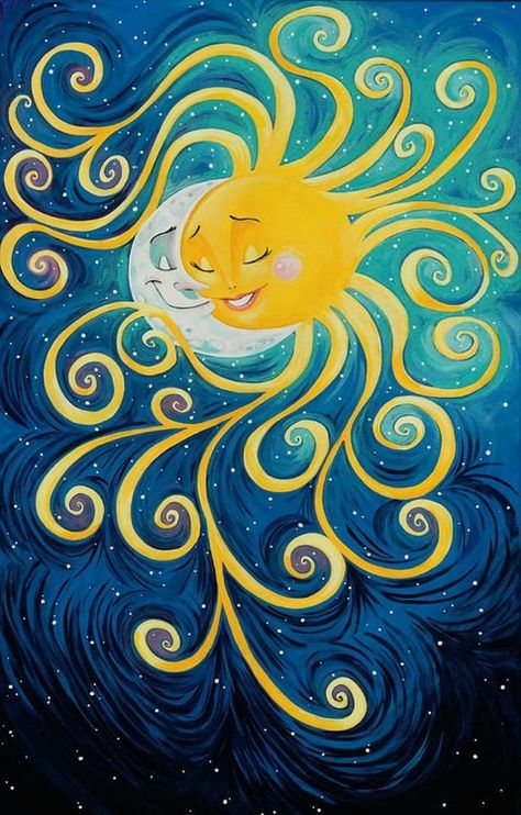 Illustration Kunst, Acrylic Painting Ideas, Paint Nite, Simple Acrylic Paintings, Beginner Painting, Art And Illustration, E Card, The Night Sky, Moon Art