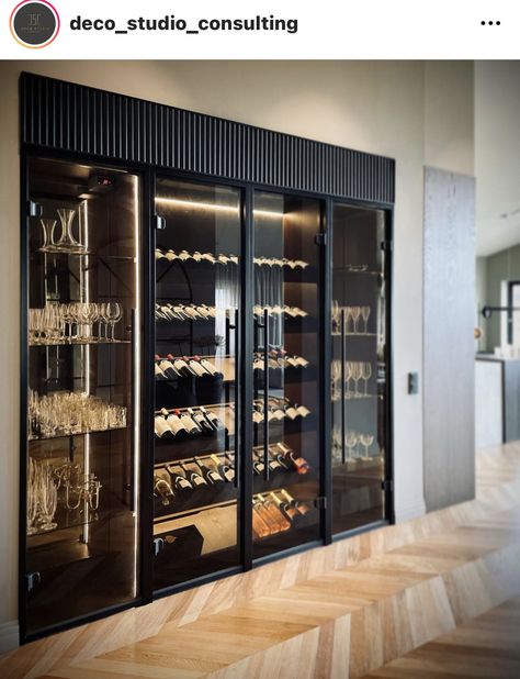 Wine Room Design, Wine Closet, Home Bar Rooms, Modern Home Bar, Home Wine Cellars, Wine Cellar Design, Cellar Design, Home Bar Designs, Kitchen Interior Design Modern