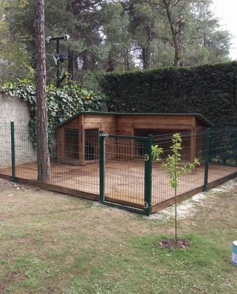 Dog Cage Storage Ideas, Outdoor Dog Area, Backyard Dog Area, Dog Play Area, Kennel Ideas Outdoor, Dog Backyard, Dog Kennel Designs, Dog Trailer, Outdoor Dog House