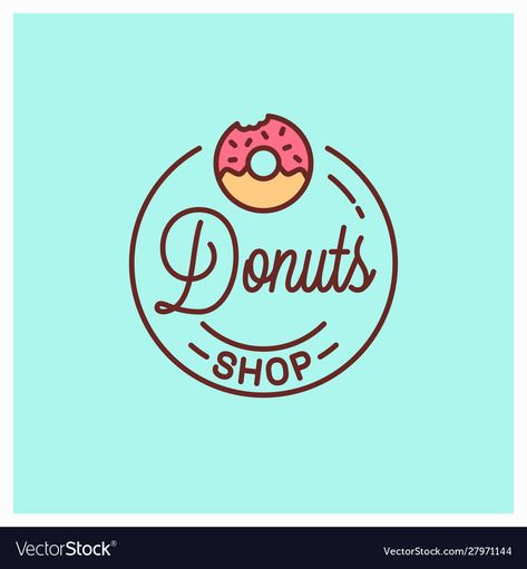 Doughnut Business, Beer Bottle Logo, Wine Bottle Logo, Logo Design Food, Donuts Shop, Food Donut, Donut Logo, Healthy Food Logo, Business Name Ideas