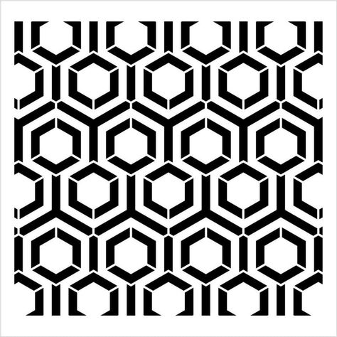 Radiating Hexagon Stencil by StudioR12 Geometric Repeatable Pattern Stencils for Painting Reusable Mixed Media Template Select Size 6 x 6 inch - Walmart.com Hexagon Stencil, Hexagon Tattoo, Repeating Pattern Design, Abstract Decorative Painting, Geometric Stencil, Bird Stencil, Stencils For Painting, Geometry Pattern, Print Design Pattern