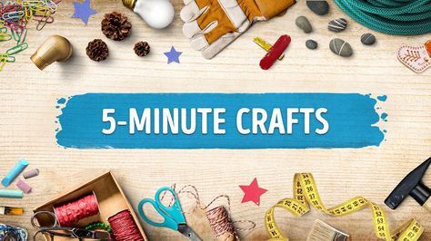 Fun diy-projects, crafts, experience the joy of doing it yourself! OFFICIAL CHANNEL. Five Minute Crafts, Craft Logo, 5 Min Crafts, Crafts Videos, 5 Minute Crafts Videos, Crafts With Pictures, Diy Crafts Hacks, Crafts Hacks, Cool Diy Projects