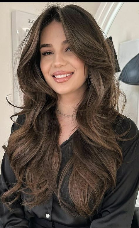 Glam Seamless, Black Hair Balayage, Haircuts For Long Hair With Layers, Brown Hair Looks, Brown Hair Inspo, Hair Inspiration Long, Brunette Balayage Hair, Blowout Hair, Haircuts For Medium Hair