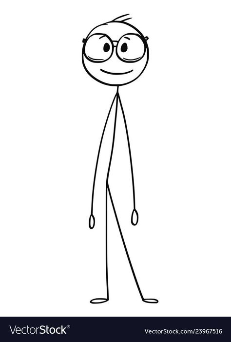 Cartoon stick figure drawing conceptual illustration of smiling man or businessman with big glasses. Dow… | Stick figure drawing, Stick men drawings, Stick drawings Cartoon Drawings Doodles, Simple Cartoon Drawings, Stick Men Drawings, Stick Drawings, Big Glasses, Stick Figure Drawing, Stick Man, Smiling Man, Conceptual Illustration