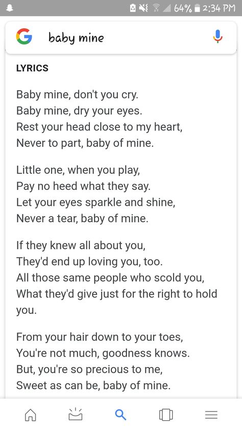 Baby mine lyrics Baby Lullaby Lyrics, Baby Songs Lyrics, Lullaby Lyrics, Sleeping Songs, Baby Song, Baby Lullabies, Baby Lyrics, Baby Mine, Baby Songs