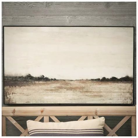 Pastoral Impressions Framed Canvas Wall Decor | Hobby Lobby | 2174159 Photo Wall Layout, Feminine Living Room, Canvas Photo Wall, Family Photo Wall, Wall Decor Hobby Lobby, A Sky, Photo Wall Collage, Abstract Art Landscape, Traditional Modern