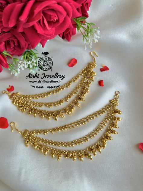 🌟Shop Now at www.aishijewellery.in 🌟Product Category: Ear Chain 🌟Whatsapp :+91-8124229558 . . . . . . . . . Imitation jewellery, Gold alike jewellery, Victorian jewellery, AD jewellery, Nagas jewellery, Artificial jewellery, budgeted jewellery, WomensFashion,Outfit Inspiration,Indianwear,Ethinwear American diamond jewellery, bridal jewellery, Jadau jewellery,Online shopping,necklace set,affordable finds,Accessories,Musthave,WardrobeEssential,affordable jewellery,viral,jewellery . . . . . . . ... Gold Ear Chain Designs, Ear Chain Designs, Gold Matilu, Gold Ear Chain, Small Wedding Decor, Ad Jewellery, Ear Jewellery, Gold Ideas, Jadau Jewellery