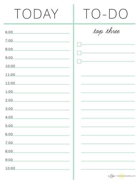 How I Plan my Day (with free planning printables!) Sunny Side Up Plan My Day, Plan The Day, A To Do List, Daily Planner Printables Free, To Do List Printable, To Do Planner, I Have A Plan, To Do Lists Printable, Daily Planner Pages