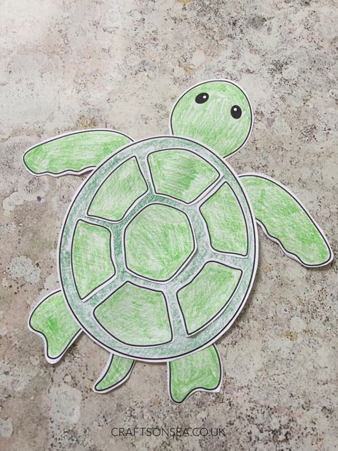 Grab this free printable build a turtle craft for kids and color, cut and paste to make a cute paper turtle. Turtle Template, Sea Turtle Craft, Paper Turtle, Oviparous Animals, Turtle Craft, Under The Sea Crafts, Turtle Crafts, Free Printable Crafts, Cute Paper