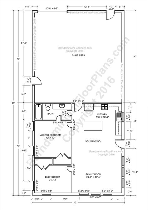 40x60 Pole Barn House Plans, Pole Barn With Living Quarters, Metal Shop Houses, Shop With Living Quarters, Pole Barn House, Garage With Living Quarters, Pole Barn Plans, Display Visual Merchandising, Barn With Living Quarters