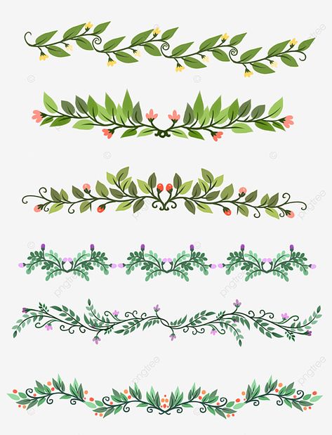 Painted Border Ideas, Hand Painted Border Designs, Border Painting Design, Cricut Borders, Painting Vines, Green Border Design, Vines With Flowers, Painted Plants, Plant Border