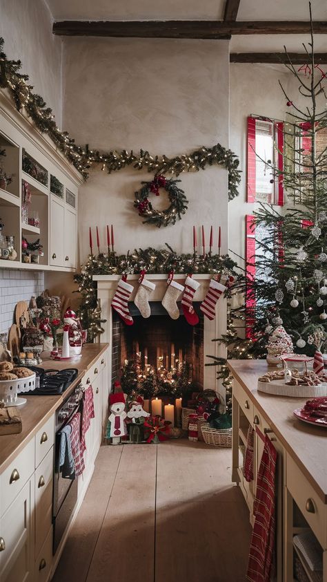 Elegant Farmhouse Christmas Decor Ideas for Every Room in 2024 | Cozy christmas decor, Christmas decorations for the home, Christmas house decorations indoor . #Elegant_Cozy_Christmas_Decor #Natal #Christmas_Vintage_Aesthetic #Christmas_House_Decorations_Indoor Cozy Christmas Decorations Diy, Christmas Decor Ideas Snowflakes, Vintage Christmas Decor Ideas Kitchen, English Christmas Aesthetic, Elegant Christmas Diy, Christmas Wonderland Decorations, Swedish Christmas Aesthetic, Christmas House Interior, Christmas House Decorations Indoor