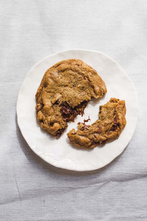 Single Serving (Vegan) Chocolate Chip Cookie | Cake Over Steak Vegan Chocolate Chip Cookie Recipe, Brown Sugar Cakes, Gooey Chocolate Chip Cookies, Chocolate Chip Cookie Cake, Vegan Chocolate Chip Cookies, Salted Chocolate, Chip Cookie Recipe, Single Serving, Vegan Chocolate Chip