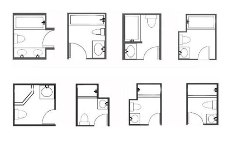 33 Space Saving Layouts for Small Bathroom Remodeling Small Bathroom Layout Floor Plans, Basement Couches, Small Bathroom Floor Plans, Small Bathroom Remodeling, Bathroom Layout Plans, Bathroom Layout Ideas, Small Bathroom Layout, Bathroom Plan, Bathroom Layouts