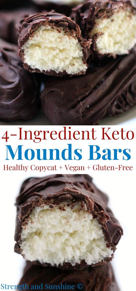 Homemade Easter Candy, Homemade Mounds, Mounds Bars, Almond Joys, Candy Bar Recipe, Chocolate Candy Recipes, Sugar Free Recipes Desserts, Postre Keto, Keto Candy